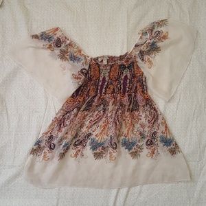 American Rag Womens Flowy Sheer Patterned Top S